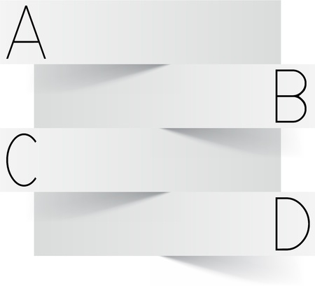 Vector illustration of white paper infographics template design.  のイラスト素材