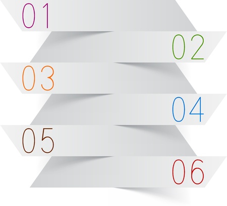 Vector illustration of white paper infographics template design.  のイラスト素材