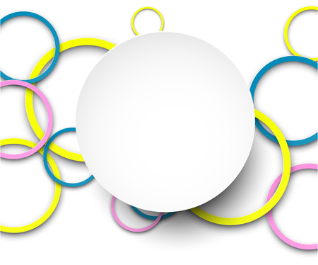 Vector illustration of paper round notes. Eps10. のイラスト素材