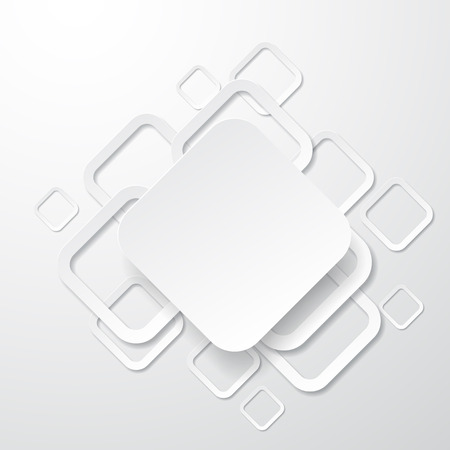 Vector illustration of white paper square notes. Eps10. のイラスト素材