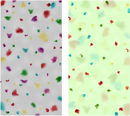 Two spotted backgrounds with watercolour dots. Vector eps10. のイラスト素材