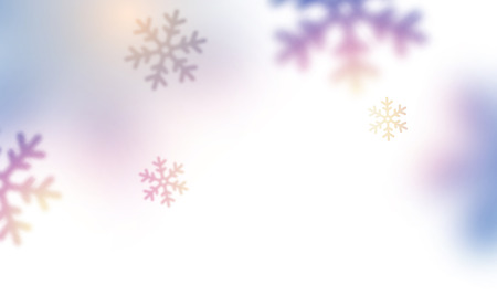 Blurred winter background with defocused snowflakes. Christmas illustration. のイラスト素材