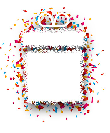 Colorful celebration gift background with confetti. Vector Illustration.
のイラスト素材