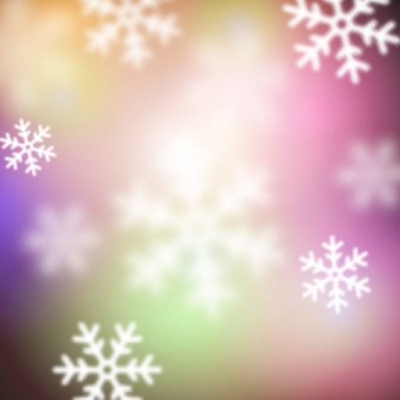 Blurred winter background with defocused snowflakes. Christmas illustration. のイラスト素材