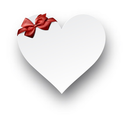 Vector illustration of realistic red paper heart. のイラスト素材