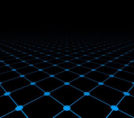 Perspective grid dark surface. Vector illustration.のイラスト素材