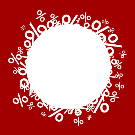 Percent round background. Promotion coupon. Vector illustration.のイラスト素材