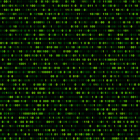 Binary background with green digits. Vector illustration.のイラスト素材