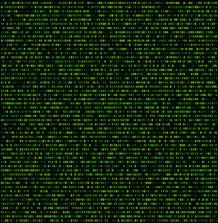 Binary background with green digits. Vector illustration.のイラスト素材