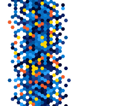 Grainy pattern composed of hexagones. Honeycomb vector background.のイラスト素材