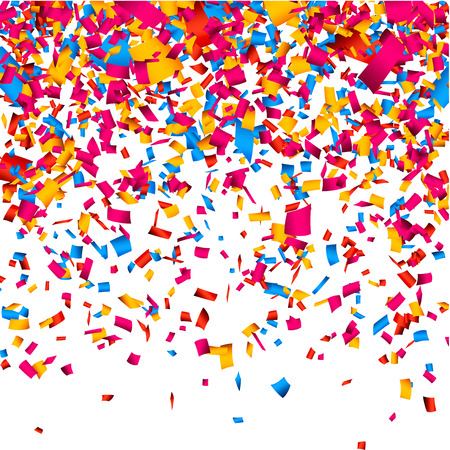 Colorful celebration background with confetti. Vector background.のイラスト素材