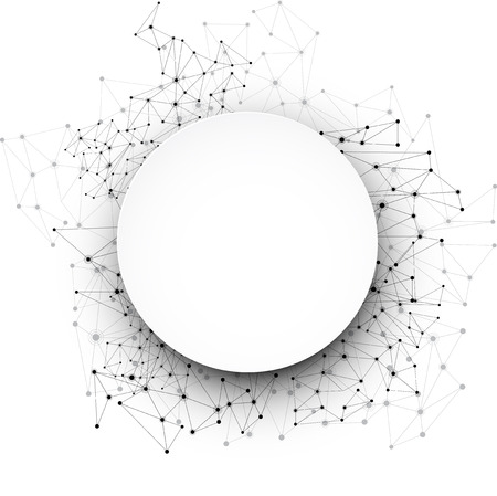 Communication social round background. Vector Illustration.のイラスト素材