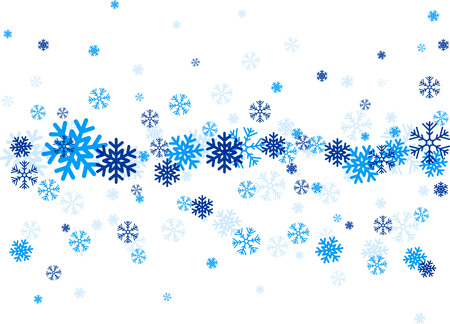 Blue snowflakes. Winter illustration. Vector christmas background.のイラスト素材