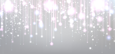 Christmas blurred background with lights. Vector Illustration.