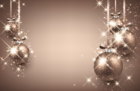 New Year background with balls. Vector illustration.のイラスト素材