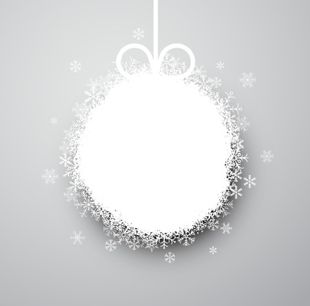 Christmas background with glowing ball. Vector Illustration.のイラスト素材