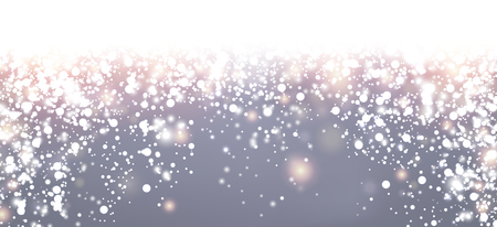 Silver winter abstract banner. Christmas background with snowflakes and place for text. Vector.のイラスト素材