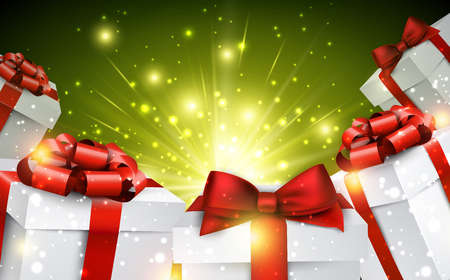 Christmas background with giftsのイラスト素材