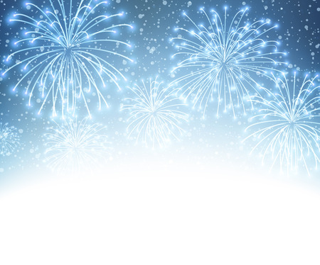 Festive xmas firework backgroundのイラスト素材