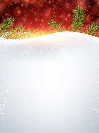 New Year background with fir branches. Vector illustration.のイラスト素材