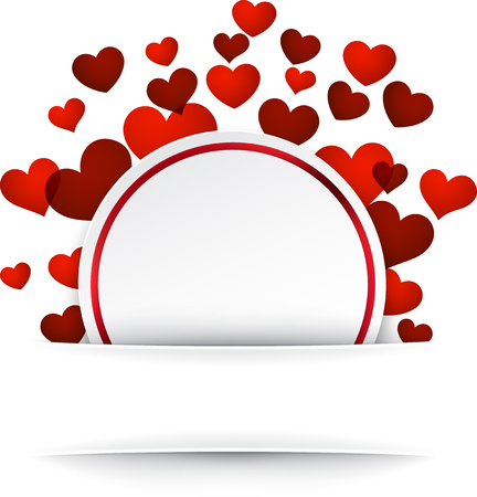 Romantic valentine background with hearts. Vector illustration.のイラスト素材