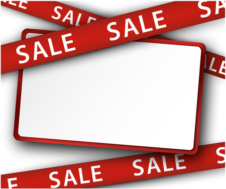 Sale background with red strips. Vector paper illustration.のイラスト素材