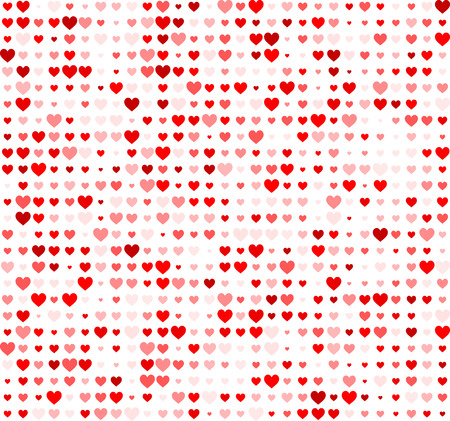 Valentine love background with hearts. Vector paper illustration.のイラスト素材
