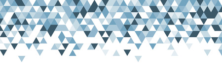 White abstract banner with blue triangles. Vector illustration.