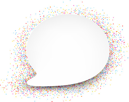 White quotation background with color drops. Vector illustration.のイラスト素材