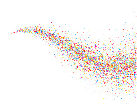 White paper background with color drops. Vector illustration.のイラスト素材