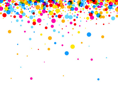 White paper background with color drops. Vector illustration.のイラスト素材