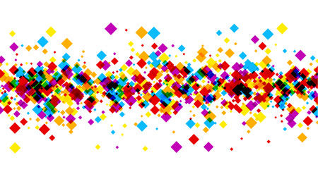 White background with color rhombs. Vector paper illustration.のイラスト素材