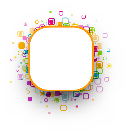 White background with color geometric pattern. Vector paper illustration.のイラスト素材