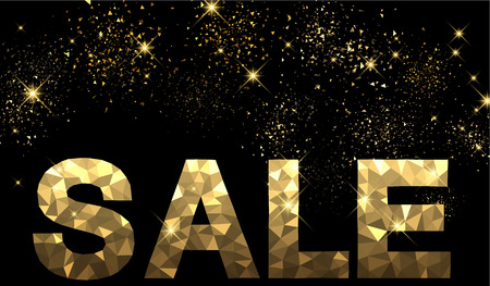 Black and golden sale background. Vector illustration.のイラスト素材