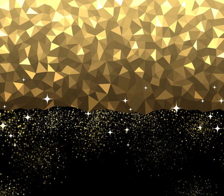Black and golden abstract background. Vector illustration.のイラスト素材