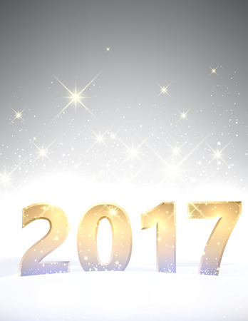 Gray shining 2017 New Year background. Vector illustration.のイラスト素材