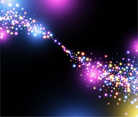 Abstract Christmas background with whirl of lights. Vector illustration.のイラスト素材