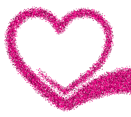 Valentine's love background with pink heart. Vector paper illustration.のイラスト素材