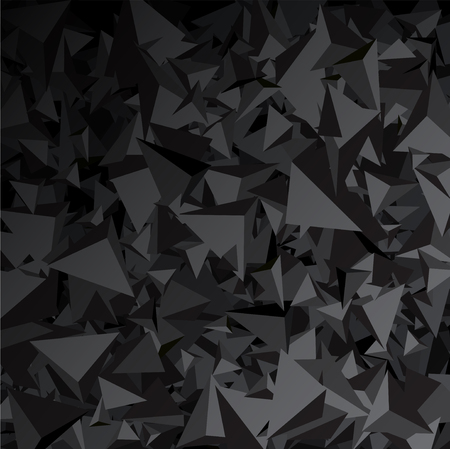 Gray abstract background with 3d triangles. Vector geometric illustration.のイラスト素材