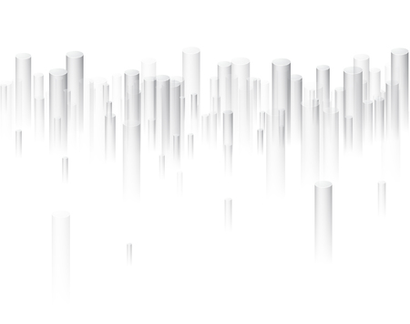 Round gray perspective 3d geometric background on white. Vector paper illustration.のイラスト素材