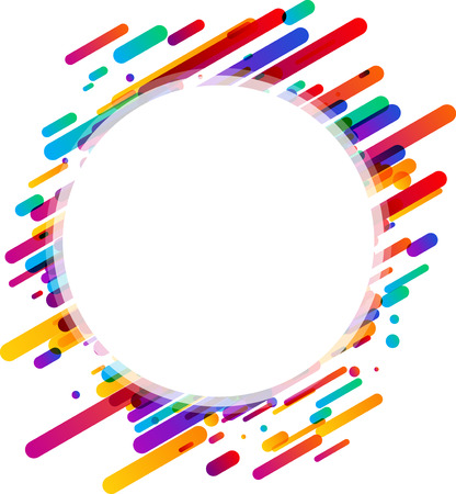 Colorful abstract round background on white. Vector paper illustration.のイラスト素材