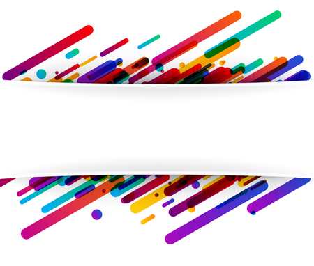 Colorful abstract background on white. Vector paper illustration.のイラスト素材