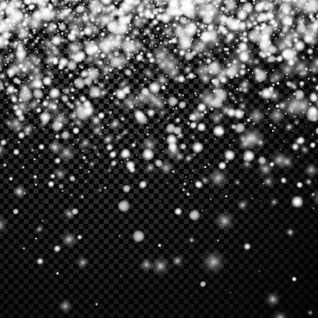 Black winter background with snow. Vector illustration.のイラスト素材