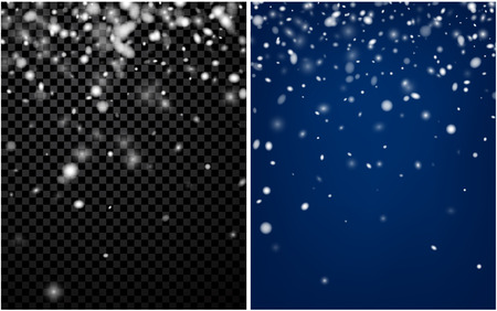 Blue and grey blurred winter backgrounds with snow. Vector illustration.のイラスト素材