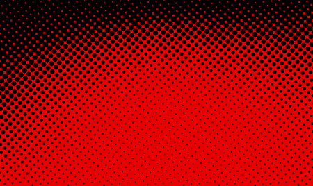 Bright black and red abstract dotted background. Halftone effect. Vector illustration.のイラスト素材