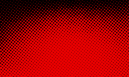 Bright black and red abstract dotted background. Halftone effect. Vector illustration.