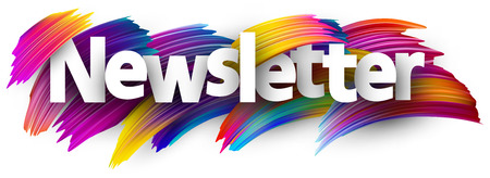 Newsletter sign. Colorful brush design. Vector background.のイラスト素材