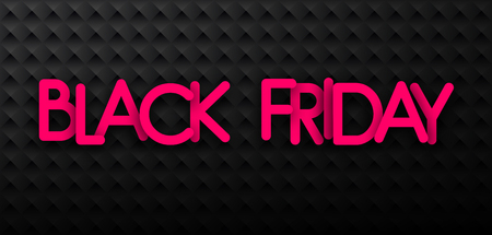 Black friday sale promotion banner on textured background. Advertising template for store. Vector background.のイラスト素材