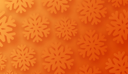 Orange winter poster with snowflakes for seasonal, Christmas and New Year decoration. Vector background.
のイラスト素材