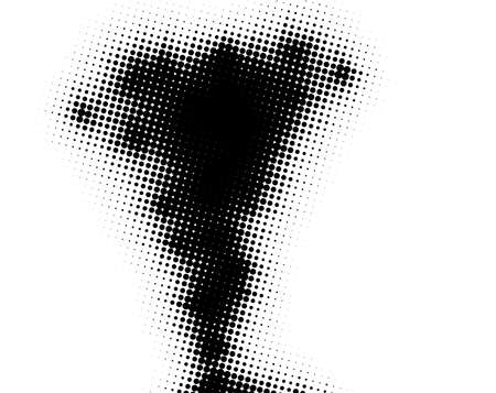 Abstract halftone monochrome gradient dotted pattern like tornado. Dots and circles.のイラスト素材